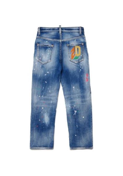 Jeans dritti con ricamo DSQUARED2 JUNIOR | DQ2252 D0A7JDQ01